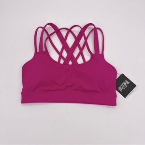 Victoria Sport Victoria's Secret Bright Pink Strappy Sports Bra S NWT